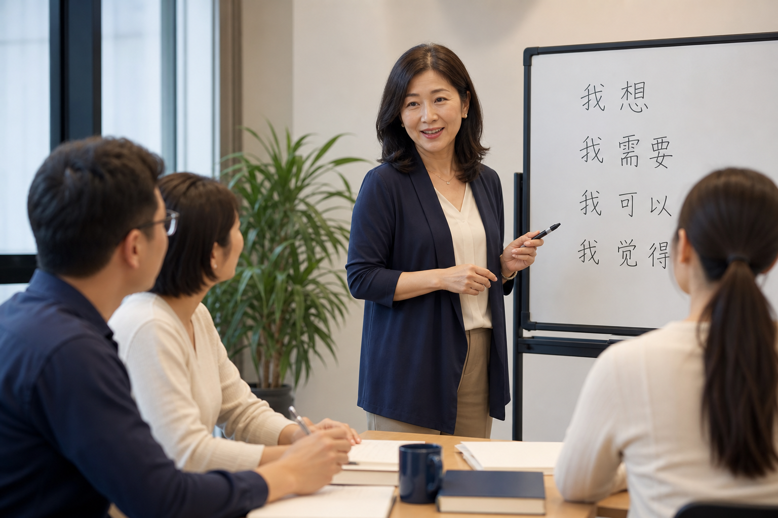 中国語の授業を行う講師のイメージ