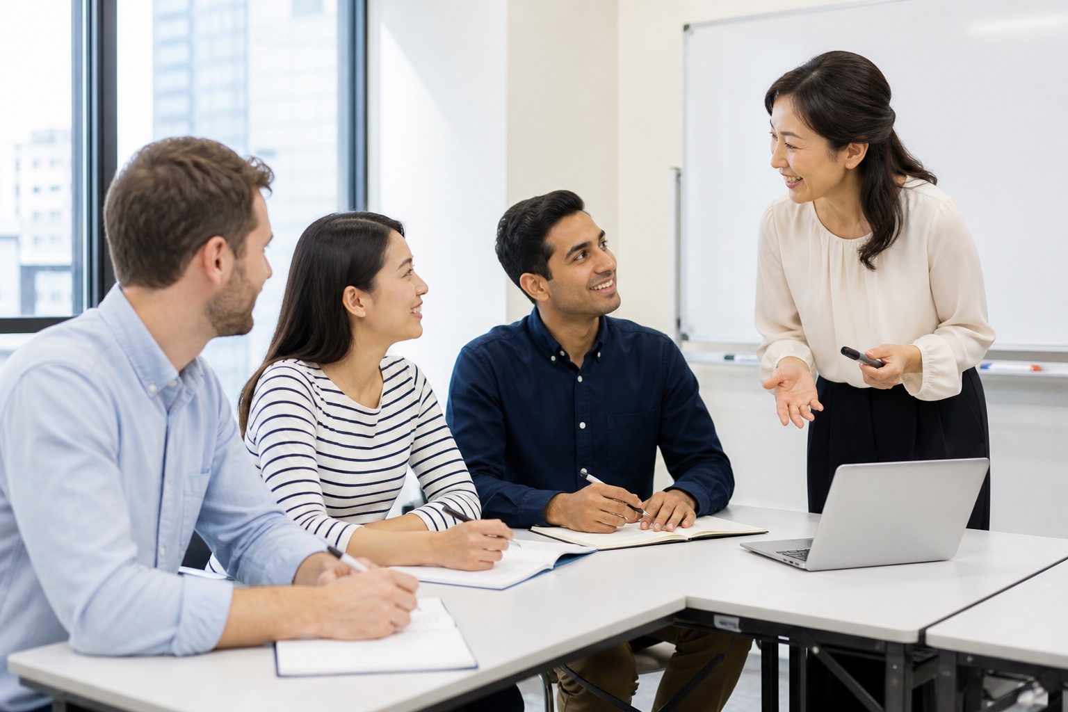 日本語を学ぶ授業のイメージ